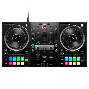Hercules DJControl Inpulse 500 Controlador DJ de 2 Decks con Jog Wheels Grandes y 16 Pads RGB