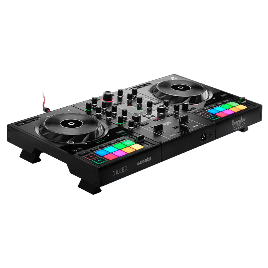 Hercules DJControl Inpulse 500 Controlador DJ de 2 Decks con Jog Wheels Grandes y 16 Pads RGB 2