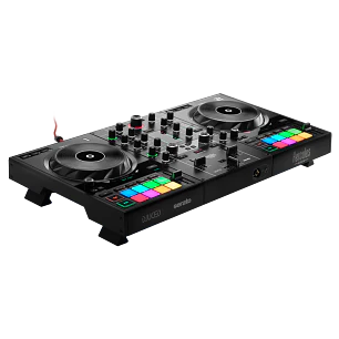 Hercules DJControl Inpulse 500 Controlador DJ de 2 Decks con Jog Wheels Grandes y 16 Pads RGB