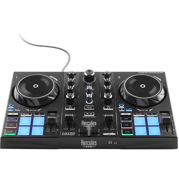 Hercules DJControl Inpulse 200 MK3 Controlador DJ de 2 Decks con Stems Ideal Para Aprender 2