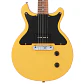Vintage V130 ProShop Custom Guitarra Eléctrica Doble Cutaway Matte TV Yellow Con Pastilla Bare Knuckle P90 V130PU3695 - Thumbnail 2