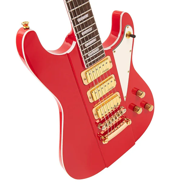 Vintage Joe Doe Gas Jockey Guitarra Eléctrica Edición Limitada Gas Pump Red Con Estuche Rígido JDV34 5
