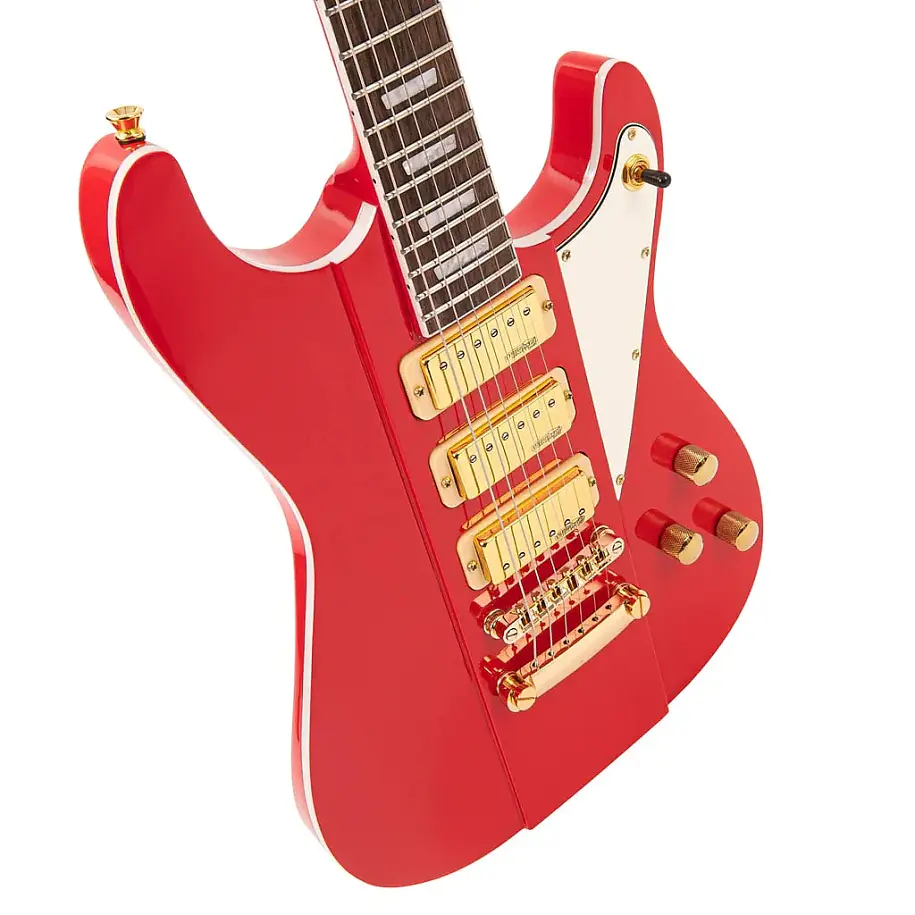 Vintage Joe Doe Gas Jockey Guitarra Eléctrica Edición Limitada Gas Pump Red Con Estuche Rígido JDV34 5
