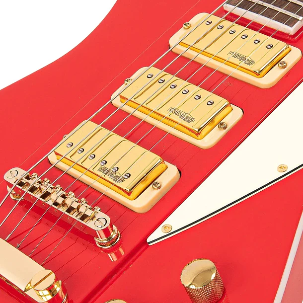 Vintage Joe Doe Gas Jockey Guitarra Eléctrica Edición Limitada Gas Pump Red Con Estuche Rígido JDV34 6