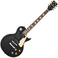 Vintage V100 ReIssued Guitarra Eléctrica Single Cut Boulevard Black Con Pastillas Wilkinson W90 Soapbar V100PBK - Thumbnail 1