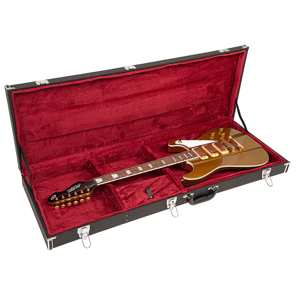 Vintage Joe Doe Gas Jockey Guitarra Eléctrica Edición Limitada Sparkling Gold Sand 3 Mini Humbuckers Con Estuche Rígido JDV36 2