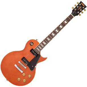 Vintage V100 ReIssued Guitarra Eléctrica Single Cut Natural Mahogany Con Pastillas Wilkinson W90 Soapbar V100PMH
