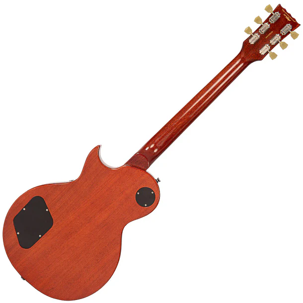 Vintage V100 ReIssued Guitarra Eléctrica Single Cut Natural Mahogany Con Pastillas Wilkinson W90 Soapbar V100PMH 2