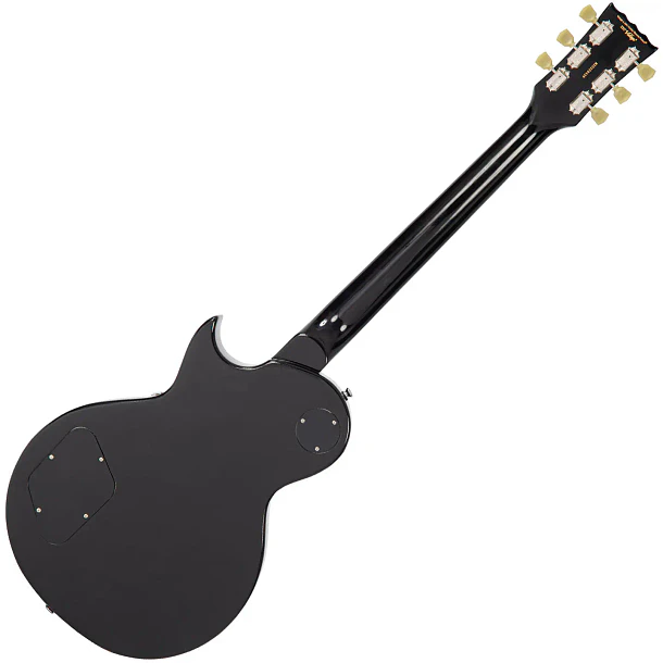 Vintage V100 ReIssued Guitarra Eléctrica Single Cut Boulevard Black Con Pastillas Wilkinson W90 Soapbar V100PBK 2