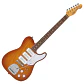 Vintage REVO Trio Guitarra Eléctrica Offset Honeyburst 3 Pastillas P90 Alan Entwistle Con Vibrato VRBT72HB - Miniatura 1