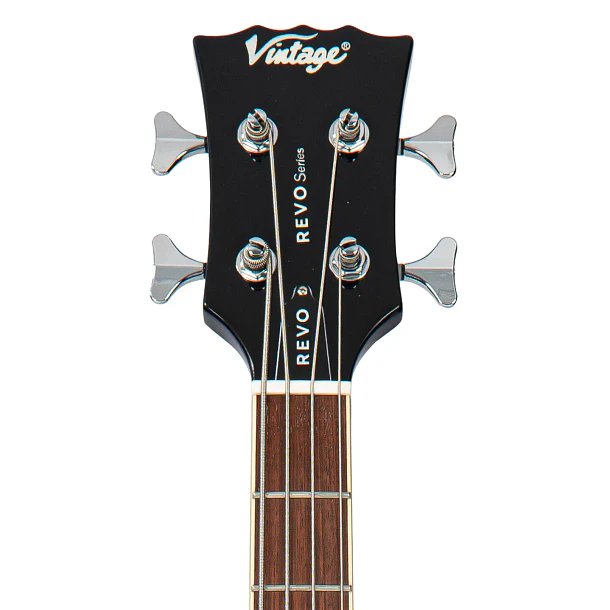Vintage REVO Supreme VRS450 Bajo Eléctrico Semi-Acústico Escala Corta Blueburst Con Pastillas Alan Entwistle VRS450BL 5