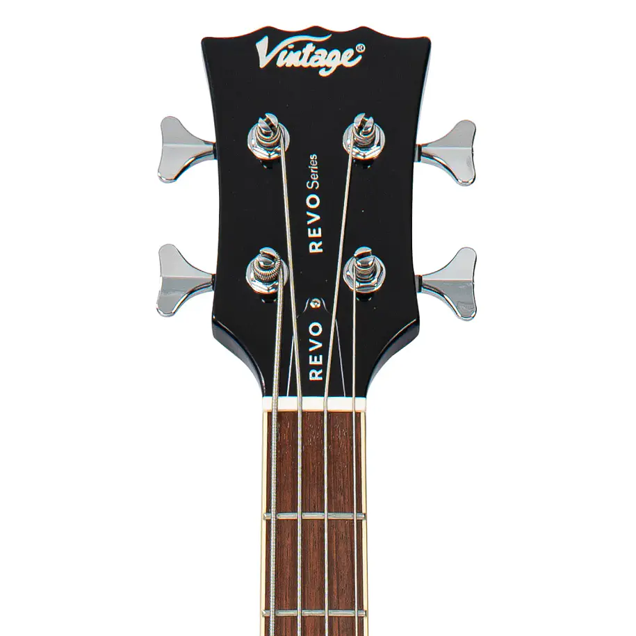 Vintage REVO Supreme VRS450 Bajo Eléctrico Semi-Acústico Escala Corta Blueburst Con Pastillas Alan Entwistle VRS450BL 5