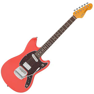 Vintage REVO Colt HS Duo Guitarra Eléctrica Firenza Red Pastillas Alan Entwistle HS Con Vibrato VRCT45FR
