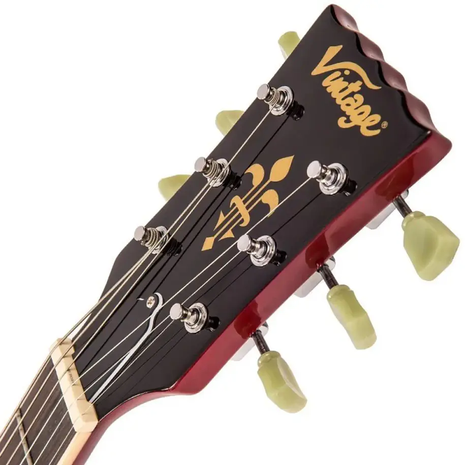Vintage VS6 ReIssued Guitarra Eléctrica Doble Corte Cherry Con Humbuckers Wilkinson VS6CG 4