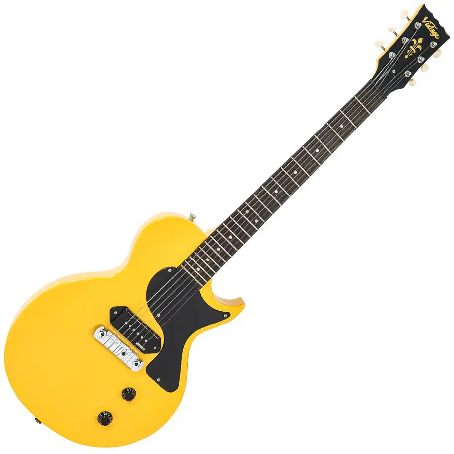 Vintage V120 ReIssued Guitarra Eléctrica Single Cut TV Yellow Con Pastilla Wilkinson P90 V120TVY 1