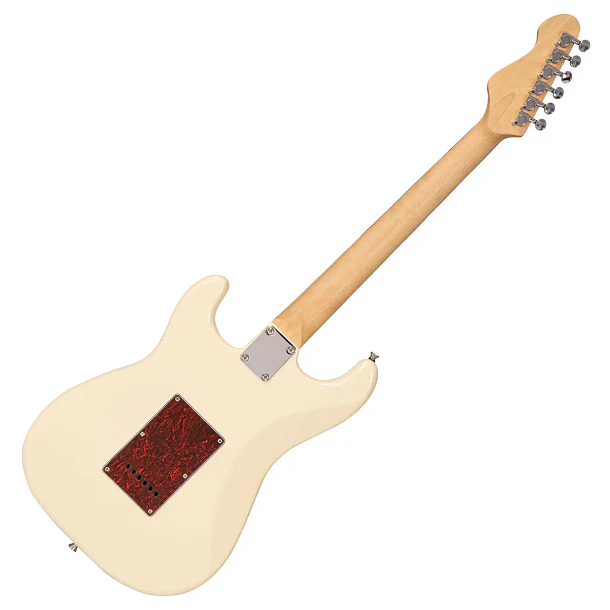 Vintage V60 Coaster Guitarra Eléctrica Doble Cutaway Vintage White 3 Pastillas Single Coil Alan Entwistle V60VW 2
