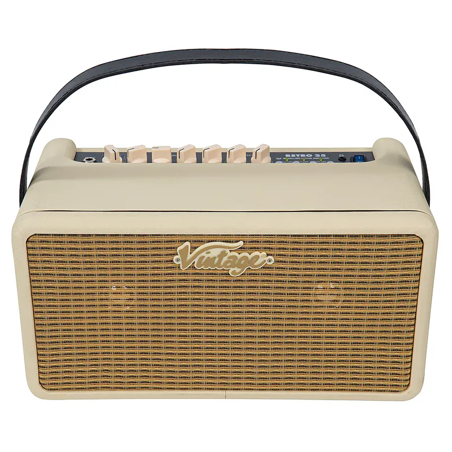 Vintage Retro 25 Amplificador Combo Guitarra Eléctrica 25W Vintage White Con Efectos y Grabación USB RETRO25VW 1