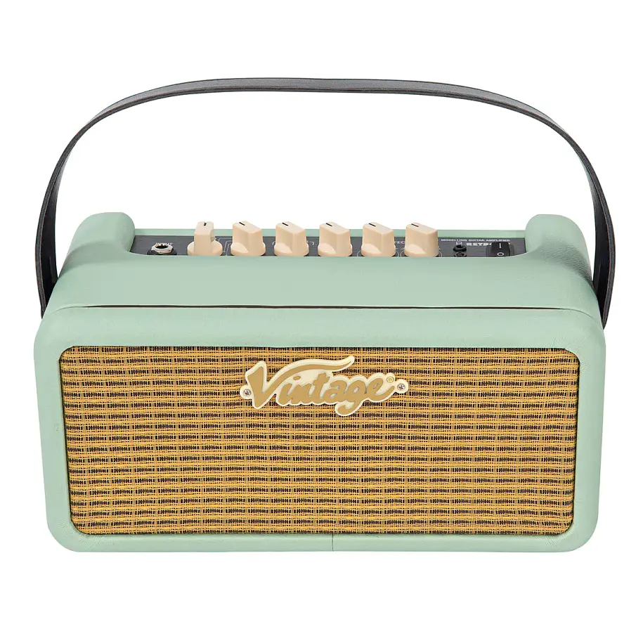 Vintage Retro 15 Amplificador Combo Guitarra Eléctrica 15W Mint Green Con Efectos y Grabación USB RETRO15GR 1