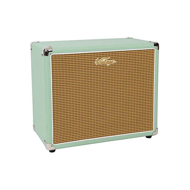 Vintage Retro 1x10 Gabinete de Extensión Guitarra Eléctrica Parlante 10 Pulgadas Mint Green RETRO110GR 1