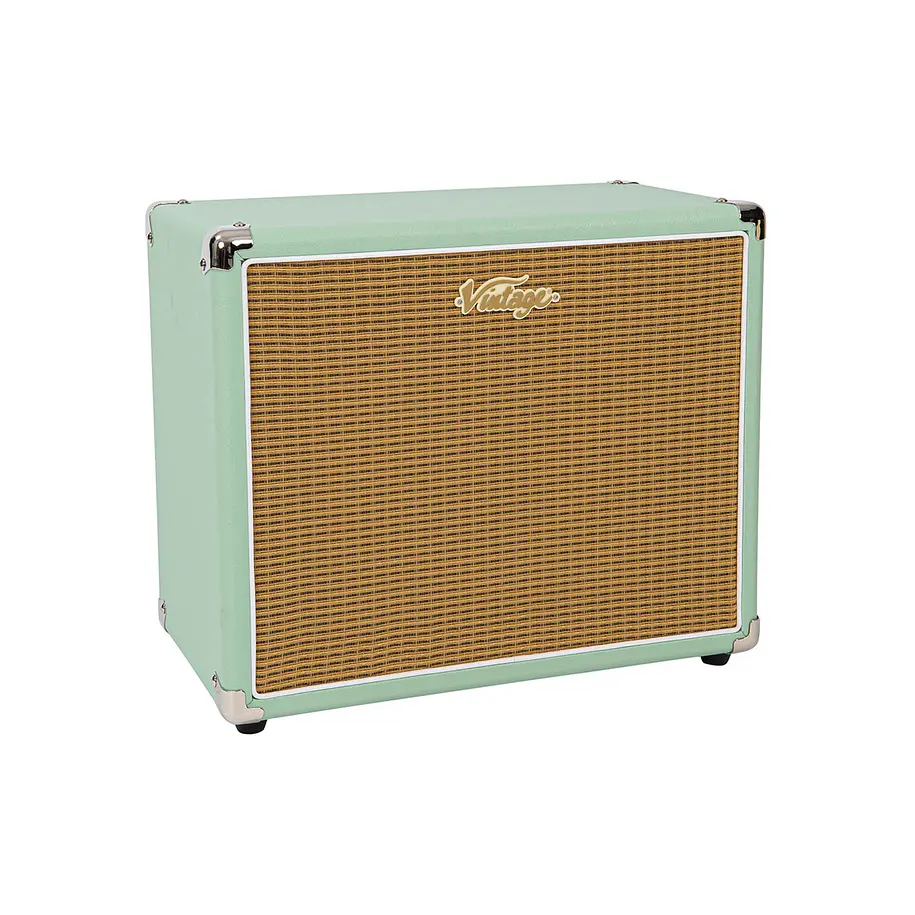 Vintage Retro 1x10 Gabinete de Extensión Guitarra Eléctrica Parlante 10 Pulgadas Mint Green RETRO110GR 1