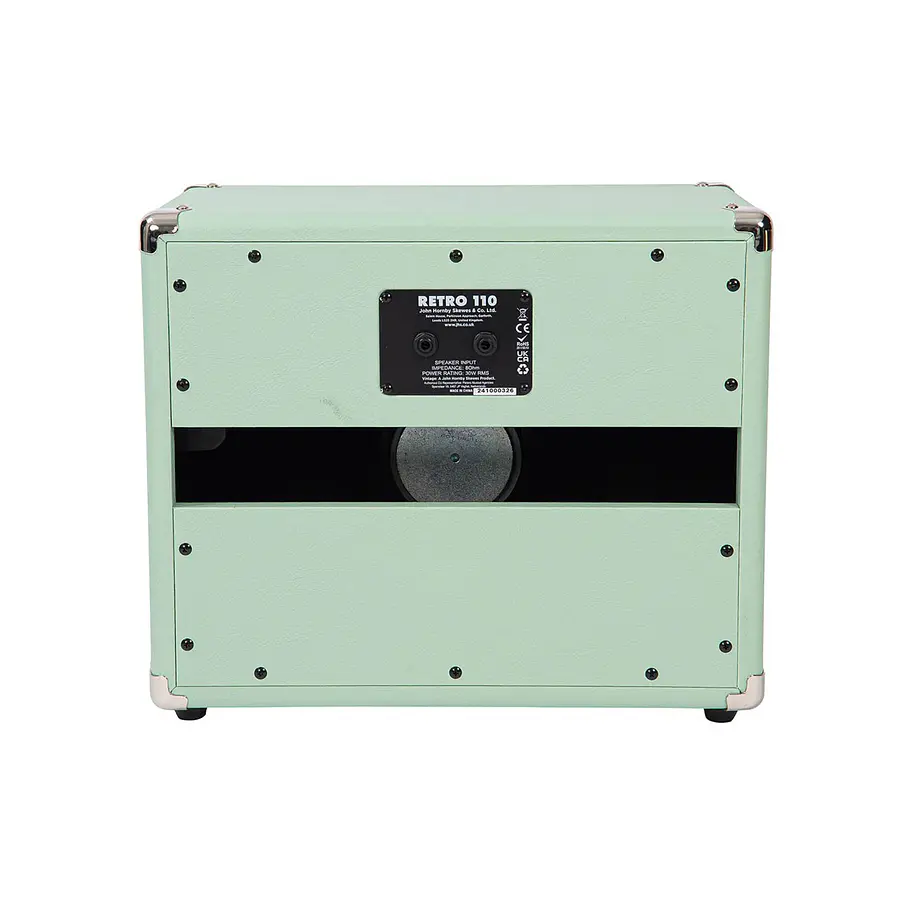 Vintage Retro 1x10 Gabinete de Extensión Guitarra Eléctrica Parlante 10 Pulgadas Mint Green RETRO110GR 2