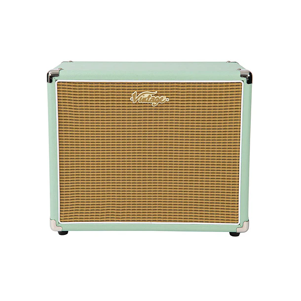 Vintage Retro 1x10 Gabinete de Extensión Guitarra Eléctrica Parlante 10 Pulgadas Mint Green RETRO110GR 3