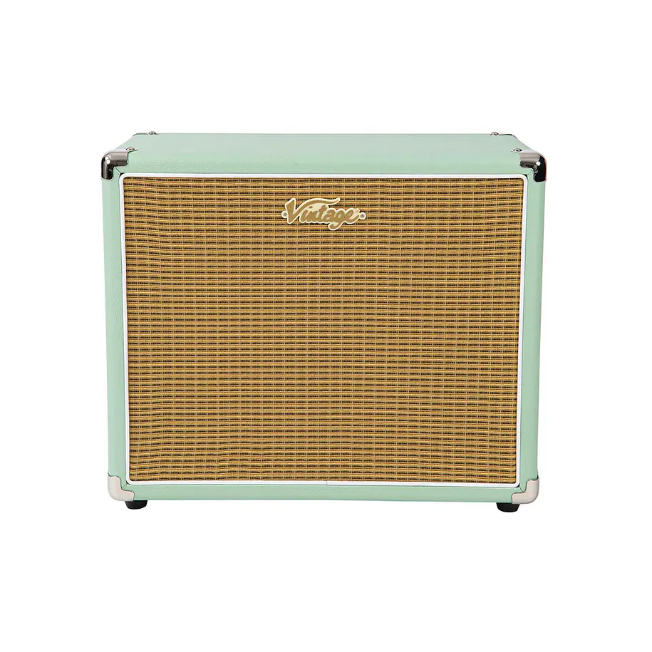 Vintage Retro 1x10 Gabinete de Extensión Guitarra Eléctrica Parlante 10 Pulgadas Mint Green RETRO110GR 3