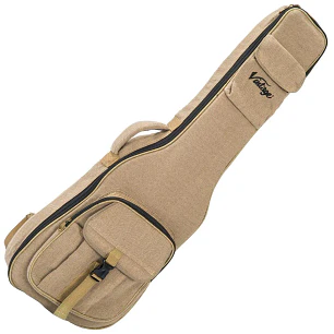 Vintage Canvas Carry Bag VCEG1 Funda Guitarra Eléctrica Acolchada Con Correas Tipo Mochila y Bolsillos