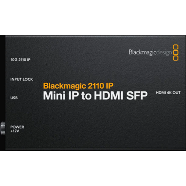 Blackmagic Design 2110 IP Mini IP to HDMI SFP Conversor SMPTE-2110 a HDMI por Fibra Óptica SFP hasta 2160p60 CONVNVIPE/IP/HDMISFP 6