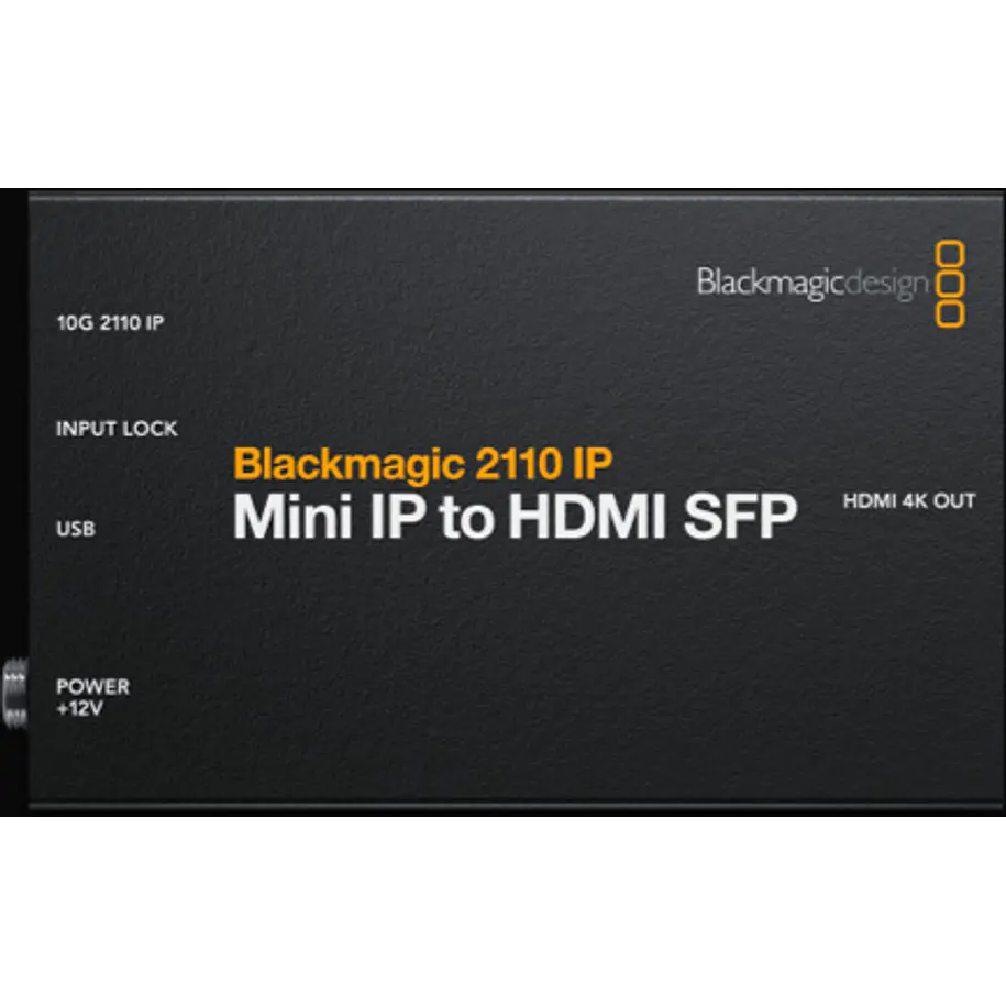 Blackmagic Design 2110 IP Mini IP to HDMI SFP Conversor SMPTE-2110 a HDMI por Fibra Óptica SFP hasta 2160p60 CONVNVIPE/IP/HDMISFP 6
