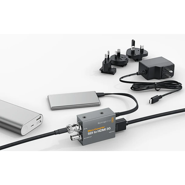 Blackmagic Design Micro Converter BiDirect SDI/HDMI 12G Conversor Bidireccional 4K60 con Fuente de Poder CONVBDC/SDI/HDMI12GP 5