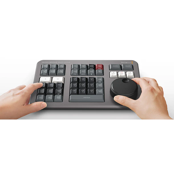 Blackmagic Design DaVinci Resolve Speed Editor Teclado de Edición Bluetooth con Dial de Búsqueda y Licencia DaVinci Resolve Studio DV/RES/BBPNLMLEKA 5