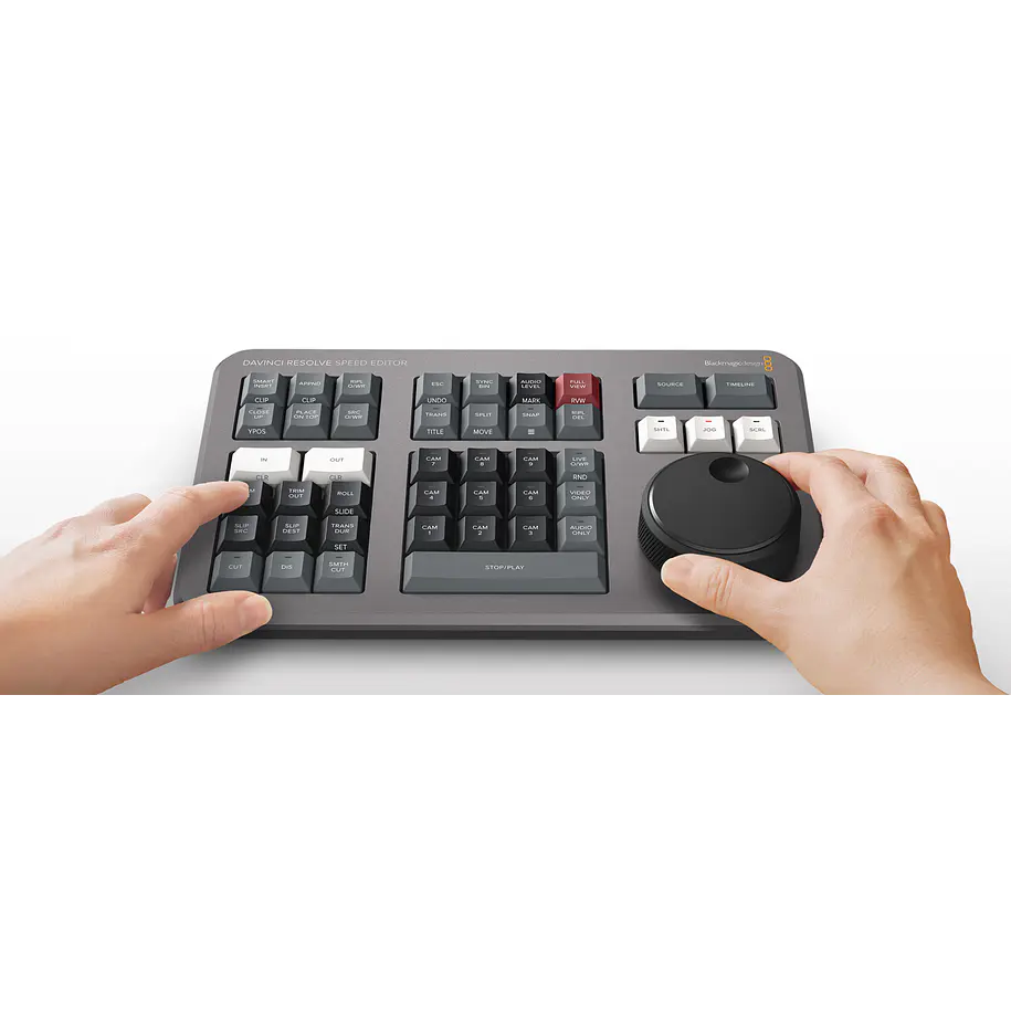 Blackmagic Design DaVinci Resolve Speed Editor Teclado de Edición Bluetooth con Dial de Búsqueda y Licencia DaVinci Resolve Studio DV/RES/BBPNLMLEKA 5