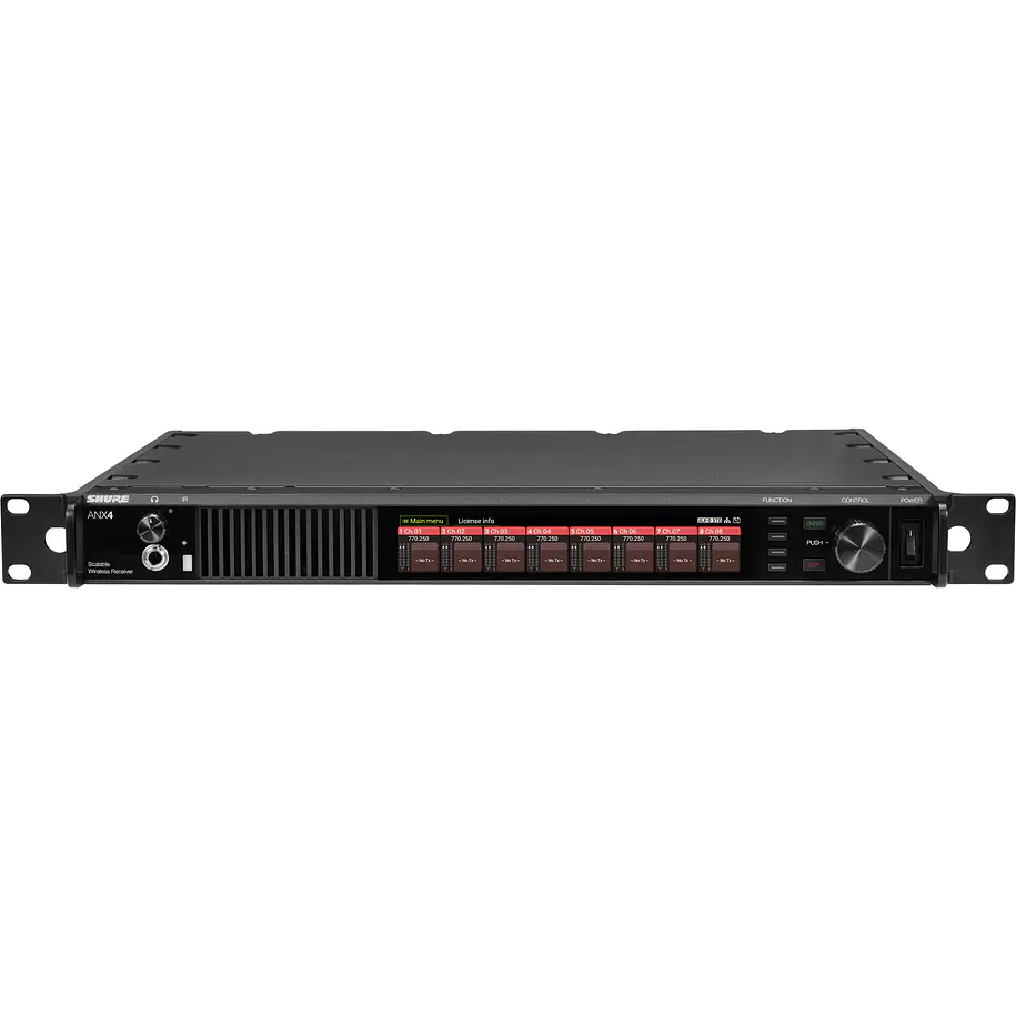Shure ANX4 Receptor Inalámbrico Multicanal Escalable Para Axient Digital y ULX-D ANX4US 2