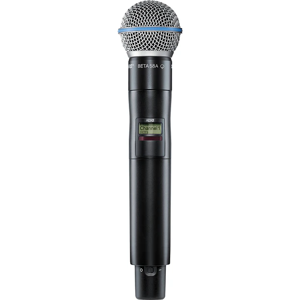Shure ADX2/B58 Transmisor Inalámbrico de Mano Axient Digital Cápsula Beta 58A ShowLink Banda G57 ADX2/B58=-G57 2