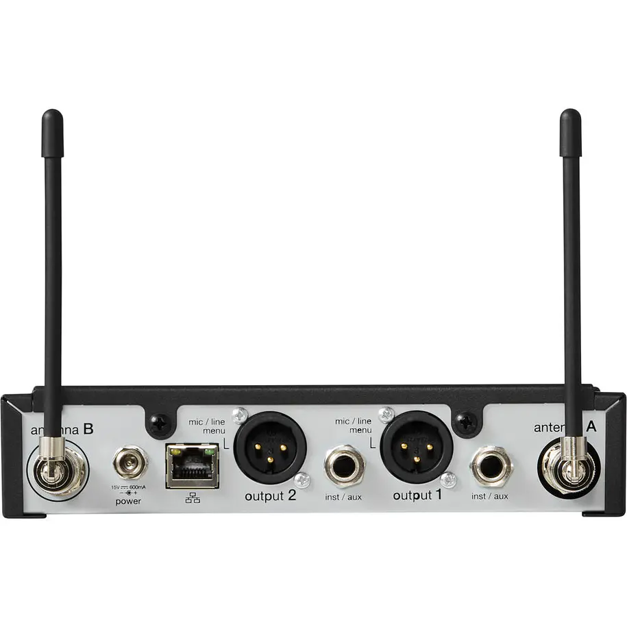 Shure SLXD4D+-G57 Receptor Inalámbrico Digital SLX-D+ de Dos Canales Con ShowLink Ease Banda G57 470-608 MHz 6