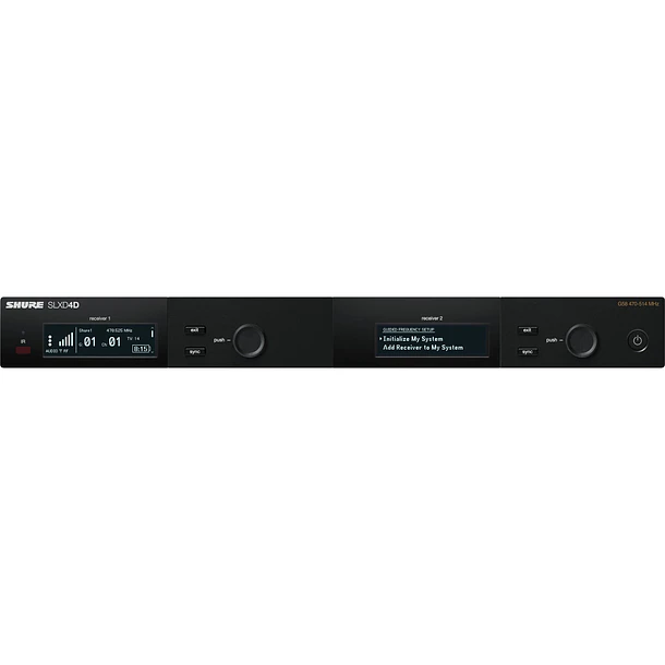 Shure SLXD24D/N8CB-G58 Sistema Inalámbrico Digital Dual de Mano SLX-D con 2 Micrófonos Nexadyne 8/C Banda G58 470-514 MHz 2