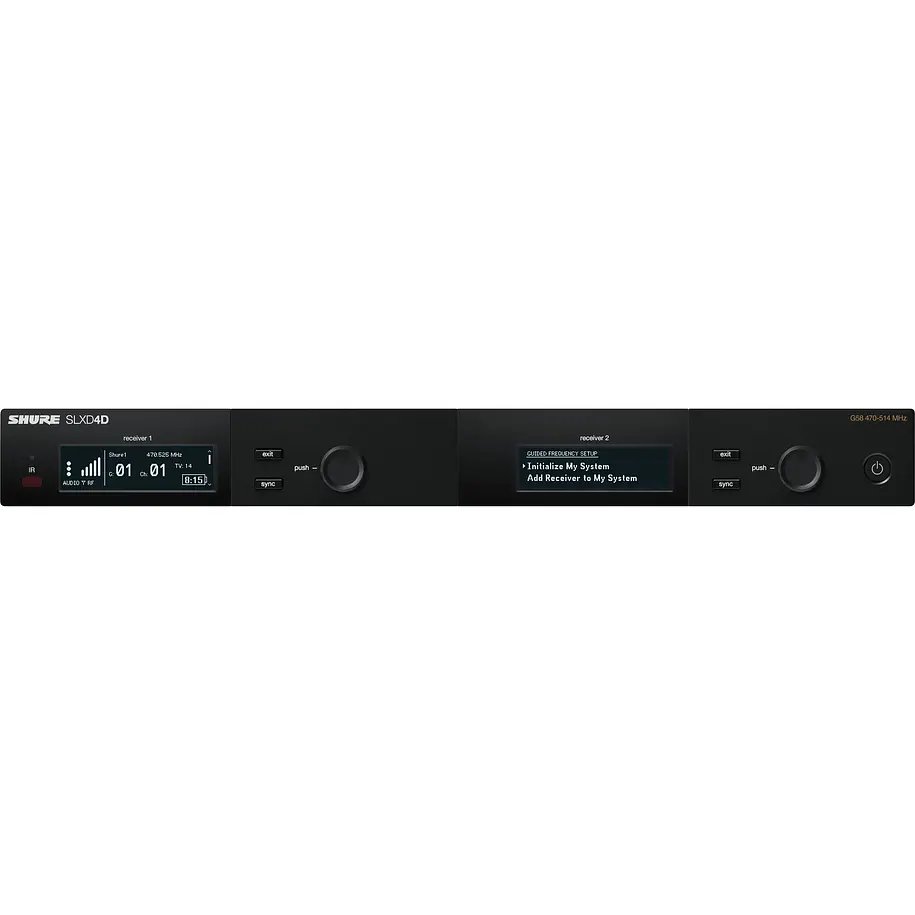 Shure SLXD24D/N8CB-G58 Sistema Inalámbrico Digital Dual de Mano SLX-D con 2 Micrófonos Nexadyne 8/C Banda G58 470-514 MHz 2