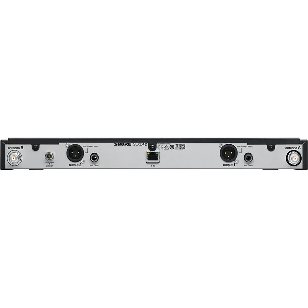 Shure SLXD24D/N8CB-G58 Sistema Inalámbrico Digital Dual de Mano SLX-D con 2 Micrófonos Nexadyne 8/C Banda G58 470-514 MHz 3