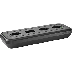 Shure MXWNDX4 Estación de Carga en Red de 4 Puertos Para Transmisores MXW neXt de Petaca, Mano y Superficie