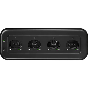 Shure MXWNDX4 Estación de Carga en Red de 4 Puertos Para Transmisores MXW neXt de Petaca, Mano y Superficie