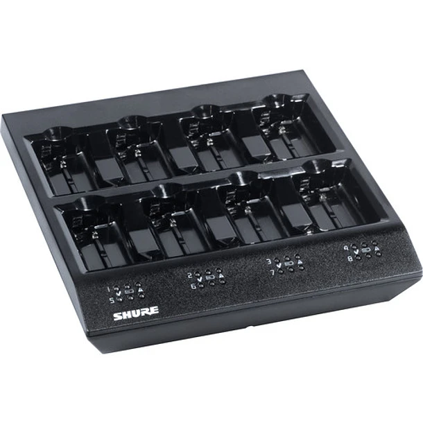 Shure SBC800-US Cargador de 8 Bahías Para Baterías Recargables SB900B 1