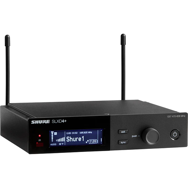Shure SLXD4+ Receptor Inalámbrico Digital Para Rack Banda G57 (SLXD4+=-G57) 1