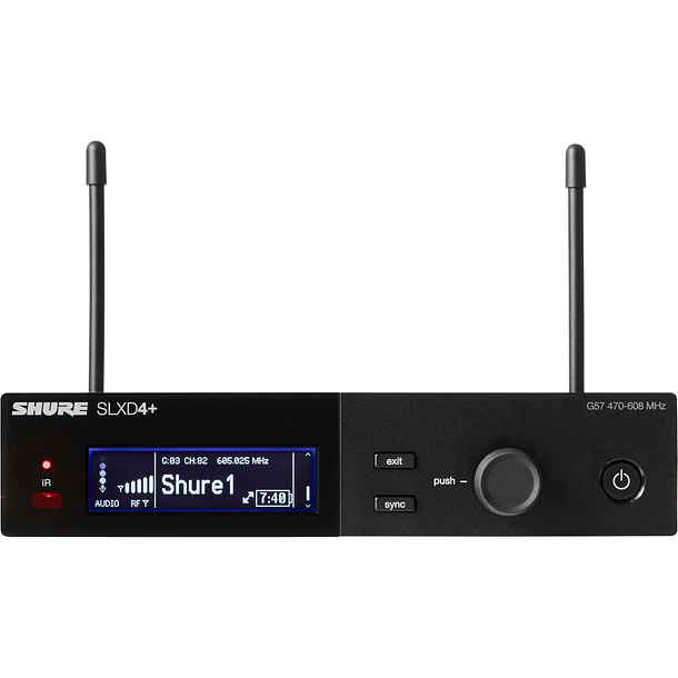 Shure SLXD4+ Receptor Inalámbrico Digital Para Rack Banda G57 (SLXD4+=-G57) 2