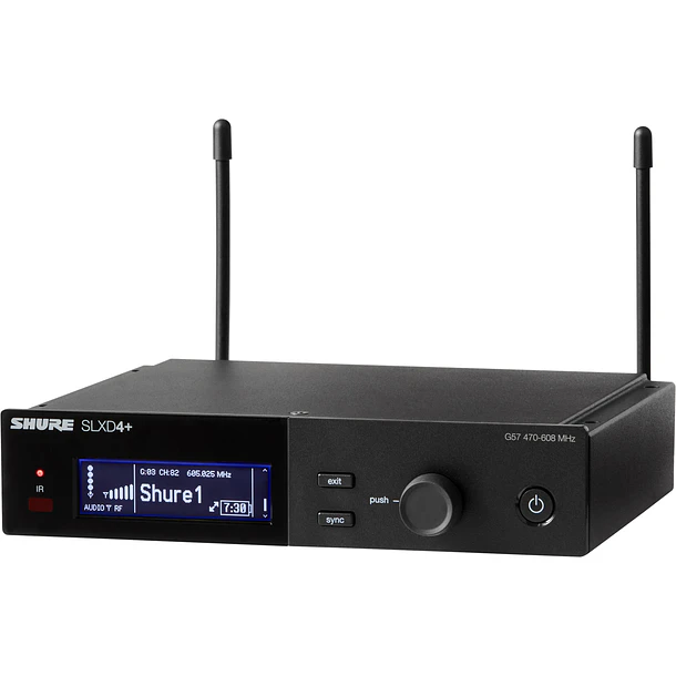 Shure SLXD4+ Receptor Inalámbrico Digital Para Rack Banda G57 (SLXD4+=-G57) 3