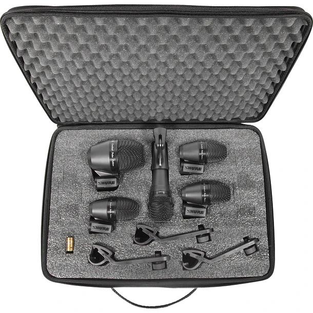 Shure PGADRUMKIT5 Kit de 5 Micrófonos Para Batería Dinámicos Cardioides Con Estuche 3