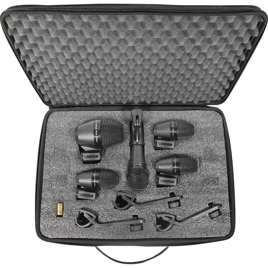 Shure PGADRUMKIT5 Kit de 5 Micrófonos Para Batería Dinámicos Cardioides Con Estuche 3