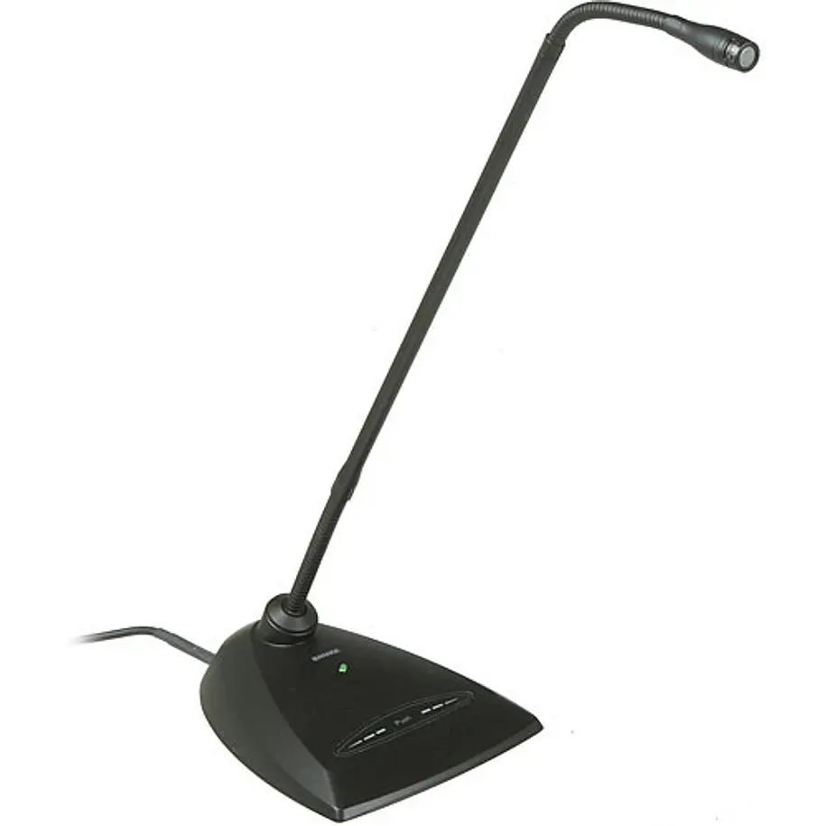 Shure MX418D/C Micrófono Cuello de Ganso Cardioide 45 cm Con Base de Escritorio y Botón de Silencio 2