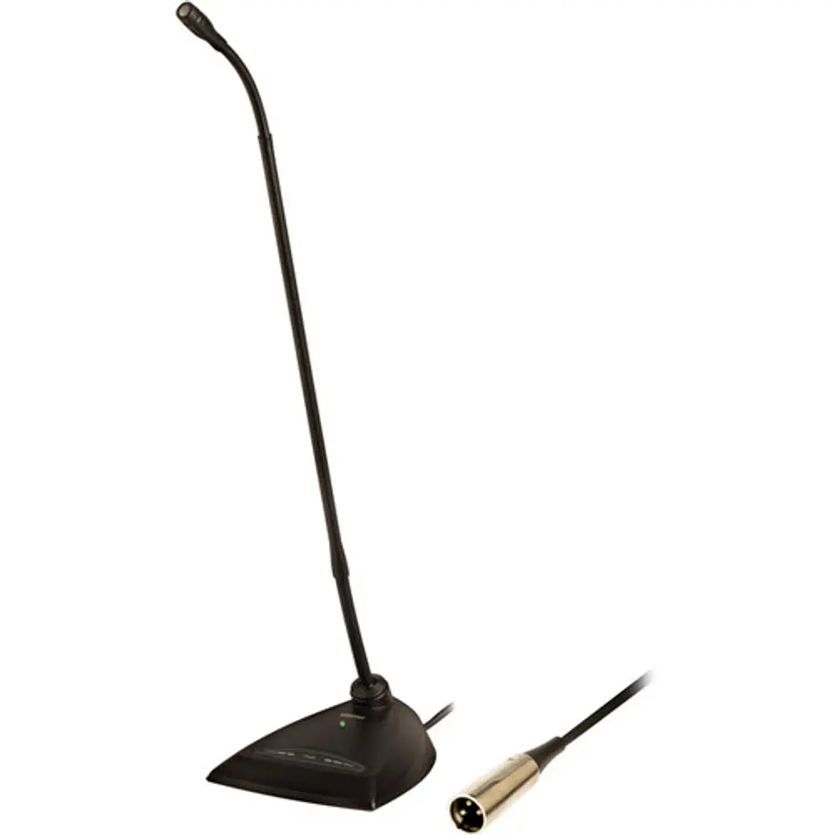 Shure MX418D/C Micrófono Cuello de Ganso Cardioide 45 cm Con Base de Escritorio y Botón de Silencio 3