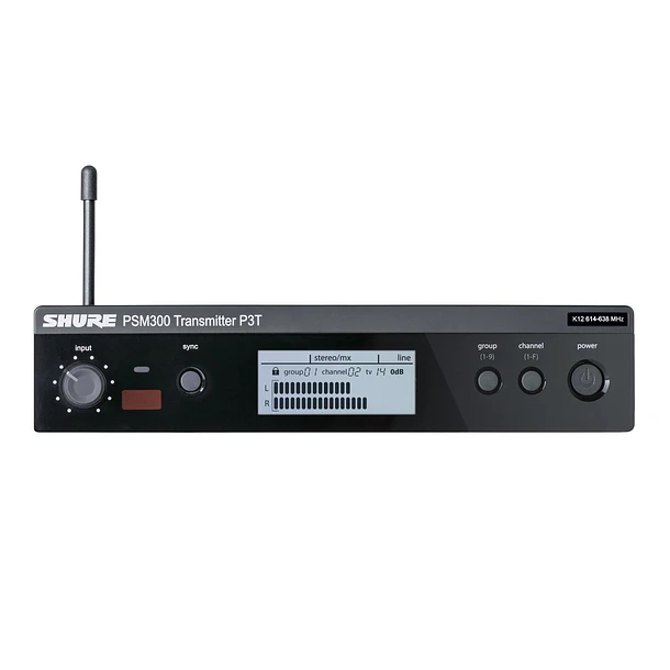 Shure P3T=-K12 Transmisor Inalámbrico PSM 300 Para Monitoreo In-Ear Estéreo Banda K12 614-638 MHz 1